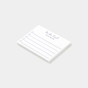 Post-it® Liste des tâches modernes Bleu Case à cocher Liner