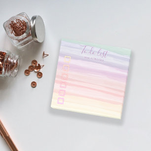 Post-it® Liste des traits de brosse à faire avec l'aquarell