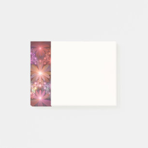 Post-it® Lit De Fleurs Coloré Brillant Art Fractal Abstrait