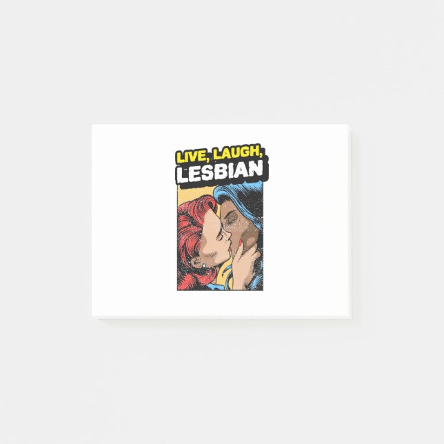 Post-it® Live Laugh Lesbian (Devant)