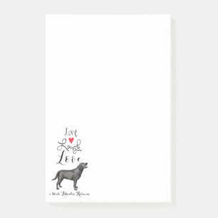 Post-it® Live Laugh Love a Black Lab