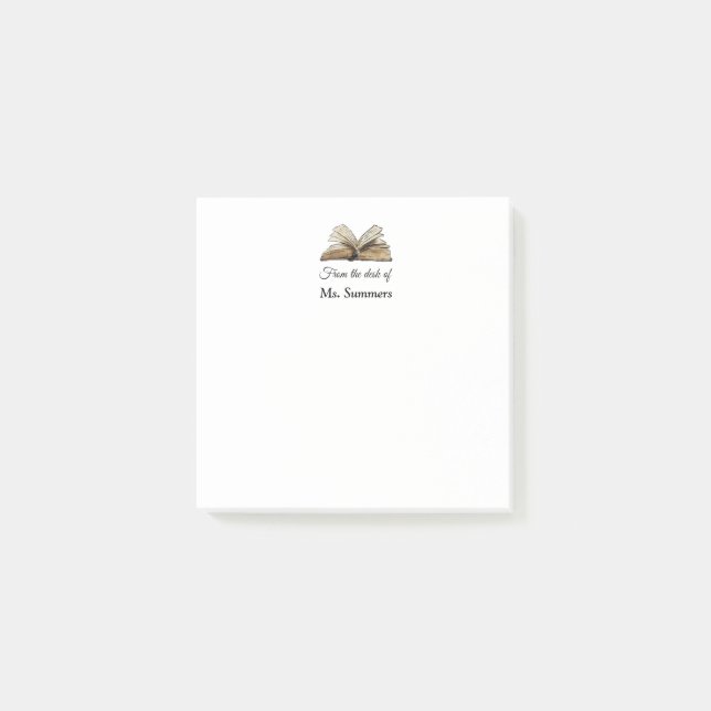 Post-it® Livre à partir du bureau de l'enseignant (Devant)