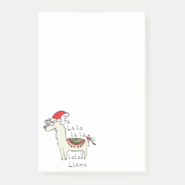 Post-it® Llama Noël Enfants Mignon Drôle (Devant)