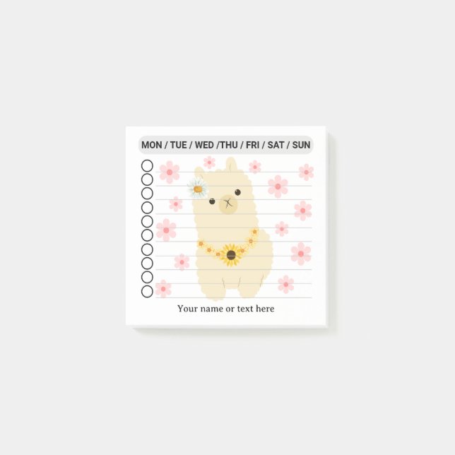 Post-it® Llama To do list Post-it Notes (Devant)