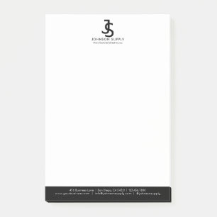 Post-it® Logo à monogramme de société de coutume d'affaires