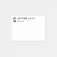 Logo de crâne en barbier vintage personnalisable