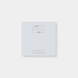 Post-it® Logo de l'entreprise personnalisée Dusty Blue