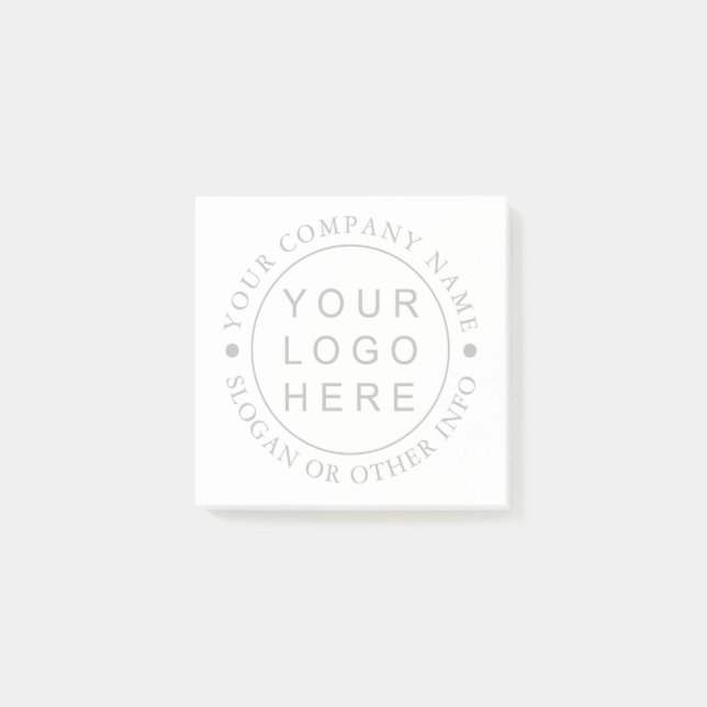 Post-it® Logo d'entreprise circulaire personnalisé (Devant)