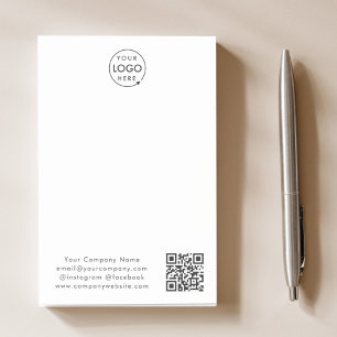 Post-it® Logo d'entreprise   QR Code minimum blanc simple