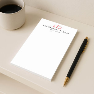 Post-it® Logo d'habitation moderne Rouge/Noir Immobilier, R