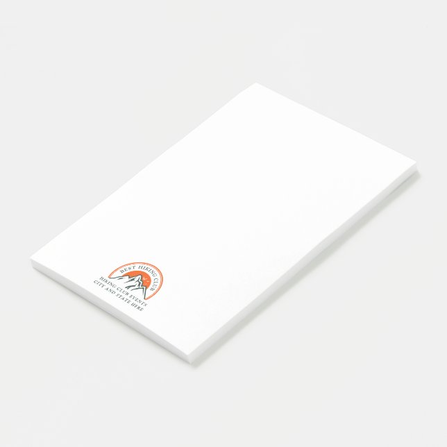Post-it® Logo du Club randonnée Employés d'affaires personn (Incliné)