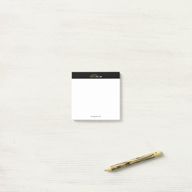 Post-it® Logo Lune Vue PETITE (Sur un bureau)