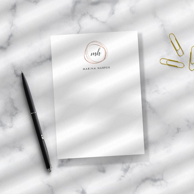 Post-it® Logo moderne Faux Rose Gold Abstrait (Créateur téléchargé)