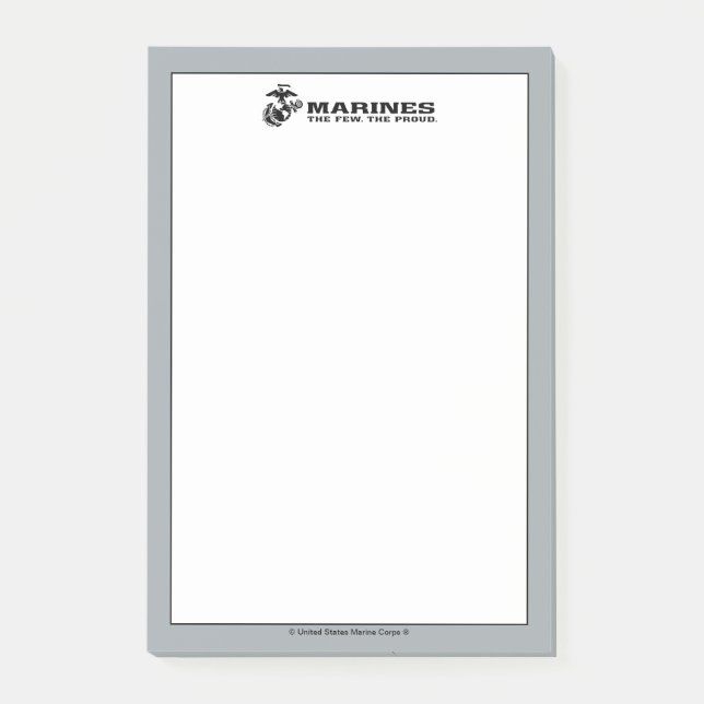 Post-it® Logo noir empilé USMC "The Rew, The Fiers" (Devant)