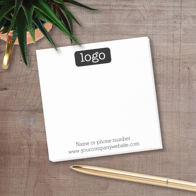 Post-it® Logo ou photo de base du bureau ou de l'entreprise (Personalized Post It Notes - Add Your Logo to make a promotional product and hand it out to clients)