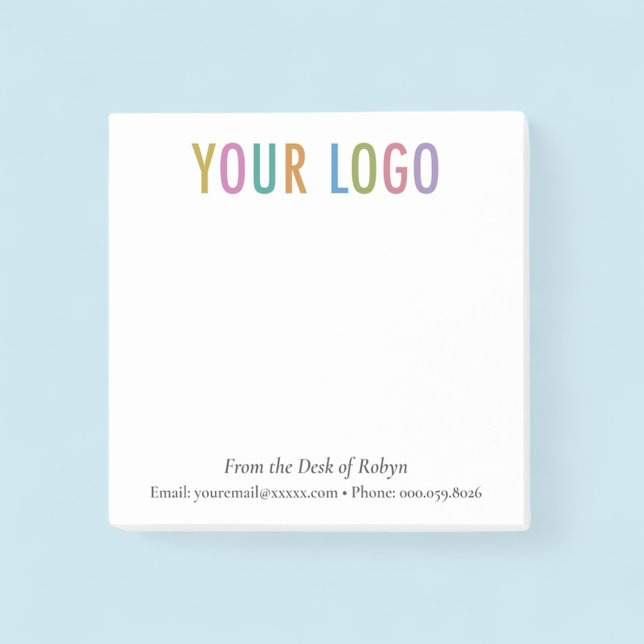 Post-it® Logo personnalisé blanc marqué du bureau de (MISOOK 3x3 White Post it Notes with Logo)
