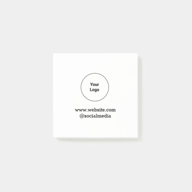 Post-it® Logo personnalisé simple et élégant ici société  (Devant)