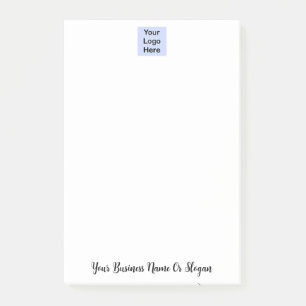 Post-it® Logo personnalisé simple Petite entreprise Blanc