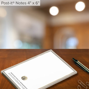 Post-it® Logo professionnel brossé Gold Seal personnalisé 4