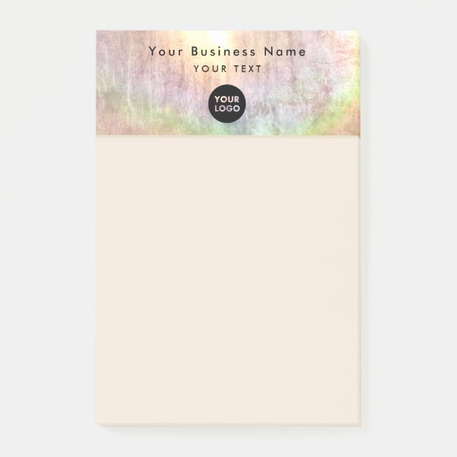 Post-it® Logo professionnel couleur neutre 4x6 (Devant)