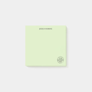Post-it® Logo simple de papeterie personnelle Pale Green