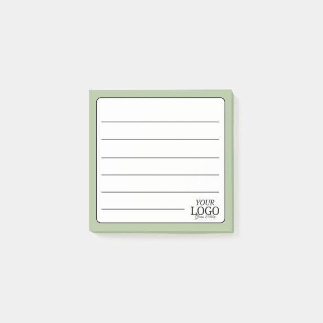 Post-it® Logo Simple Sage Green Lined (Devant)