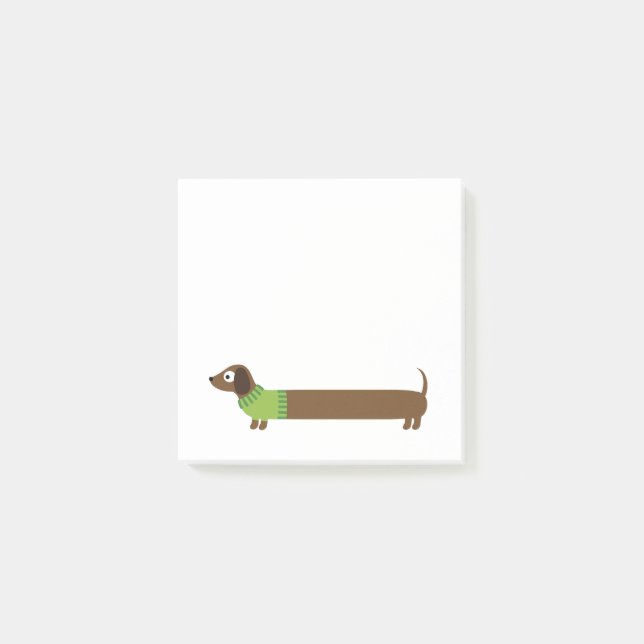 Post-it® Longue illustration mignonne de teckel (Devant)