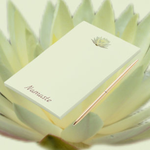 Post-it® Lotus jaune nénuphar Floral Namaste Vert pâle