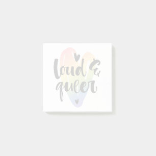 Post-it® Loud et Queer  Coeur aquarelle