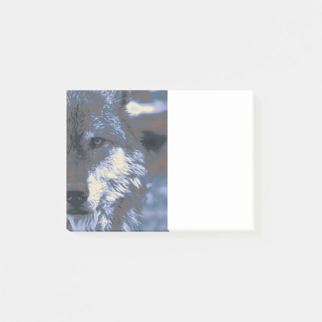 Post-it® Loup, bleu (Devant)
