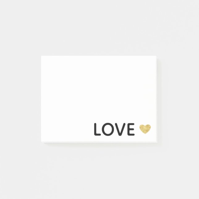 Post-it® Love Gold Heart (Devant)