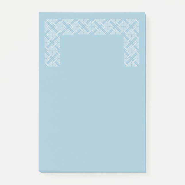 Post-it (lrg) - Interwoven Diamonds in Blue Klebezettel (Vorderseite)