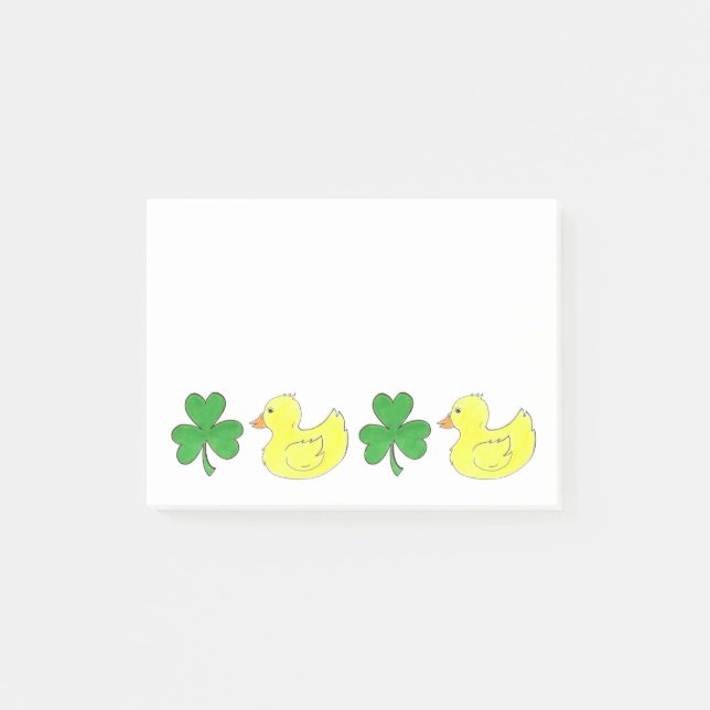 Post-it® Lucky Duck Shamrock Rubber Ducky St. Paddy's Day (Devant)
