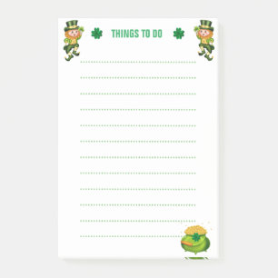 Post-it® Lucky Leprechaun & Shamrocks sur les choses à fair
