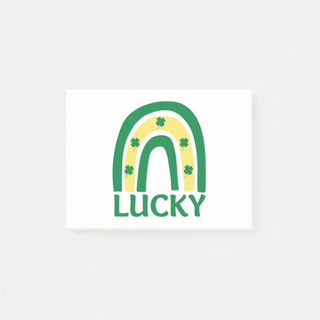 Post-it® Lucky Shamrock Rainbow St patrick (Devant)