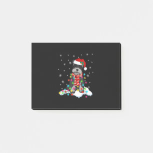 Post-it® lumières schnautiques de Noël mignonnes avec cha
