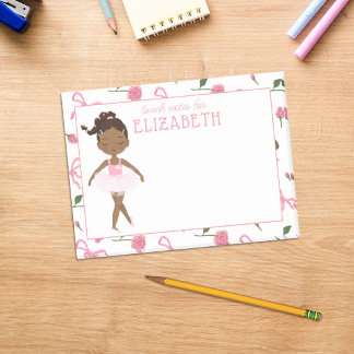 Post-it® Lunch personnalisé pour fille avec ballerine aquar
