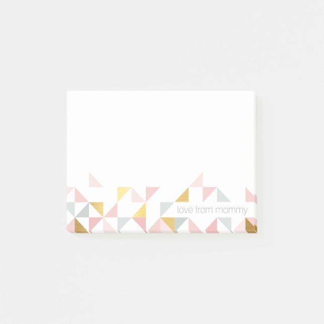 Post-it® LUNCHBOX LOVE NOTE motif triangle aztèque moderne (Devant)