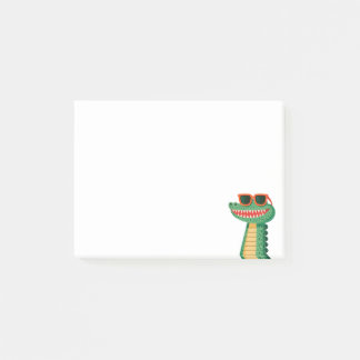 Post-it® Lunettes de soleil de crocodile drôles Mignon anim