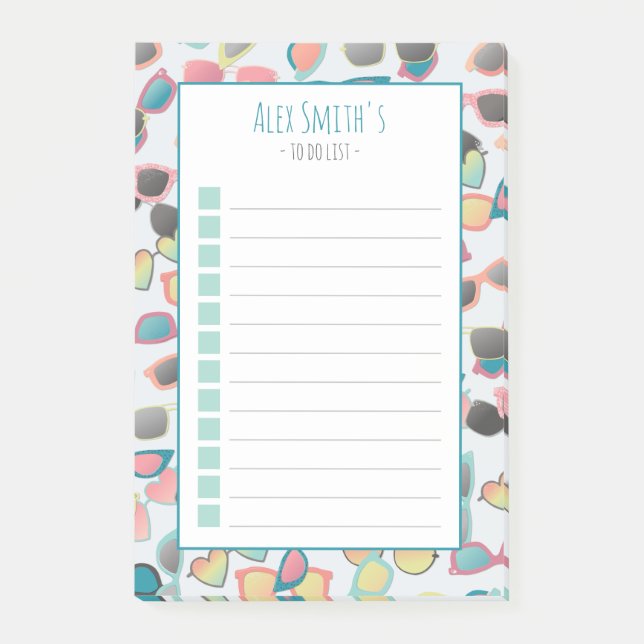 Post-it® Lunettes de soleil rétro éparpillées pour enfants (Devant)