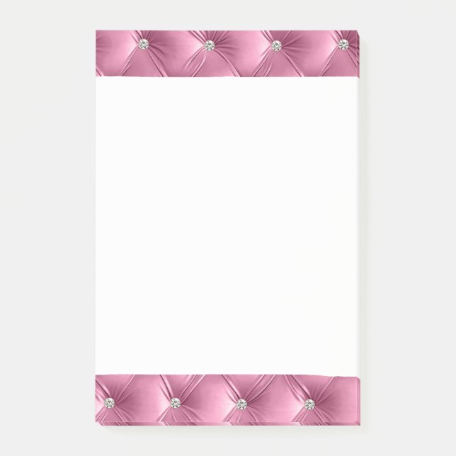 Post-it® Luxe Glam Girly Soft Rose Faux Velvet (Devant)