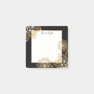 Post-it® Luxueux Elégant Métallic Faux Gold Mandalas
