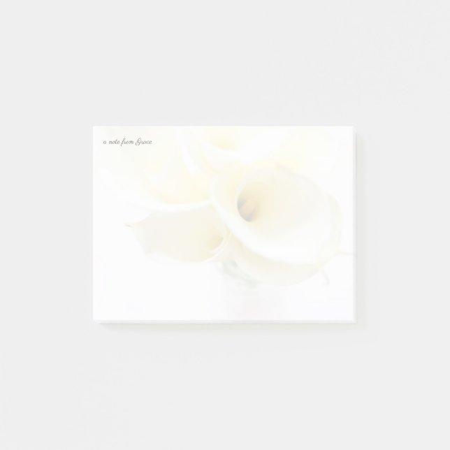 Post-it® Lys Calla dans le vase s'estompe (Devant)