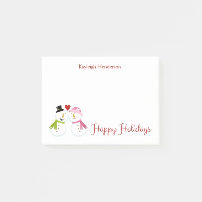 Post-it® M. et Mme Snowman dans Love Christmas Holidays (Devant)