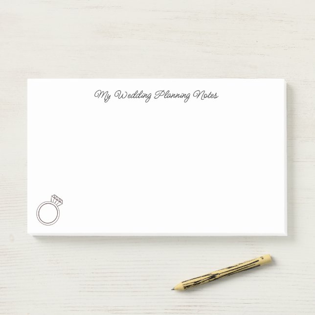 Post-it® "Ma planification Mariage" (Sur un bureau)