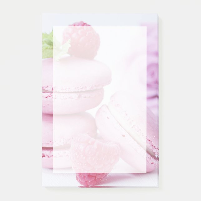 Post-it® Macarons framboises roses Pâtisserie française Pho (Devant)