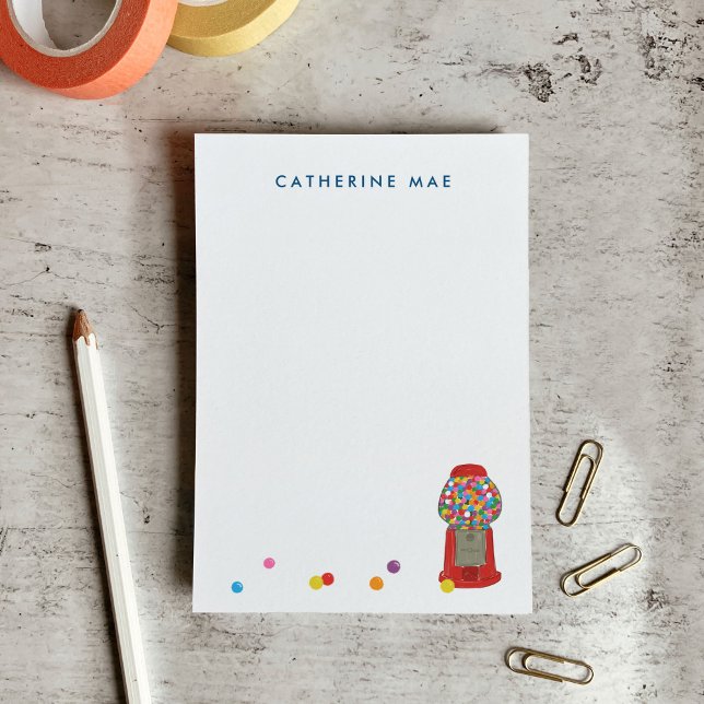 Post-it® Machine à Boules de Gomme Rouge Candy Bubble Gum (Red Gumball Machine Candy Bubble Gum Post-it Notes)