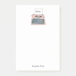 Post-it® Machine à écrire couleur Vintage rose