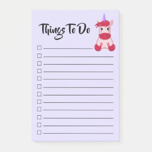 Post-it® Mad Unicorn Things to do Checklist