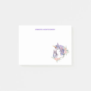 Post-it® Magique Unicorne maman & bébé aquarelle